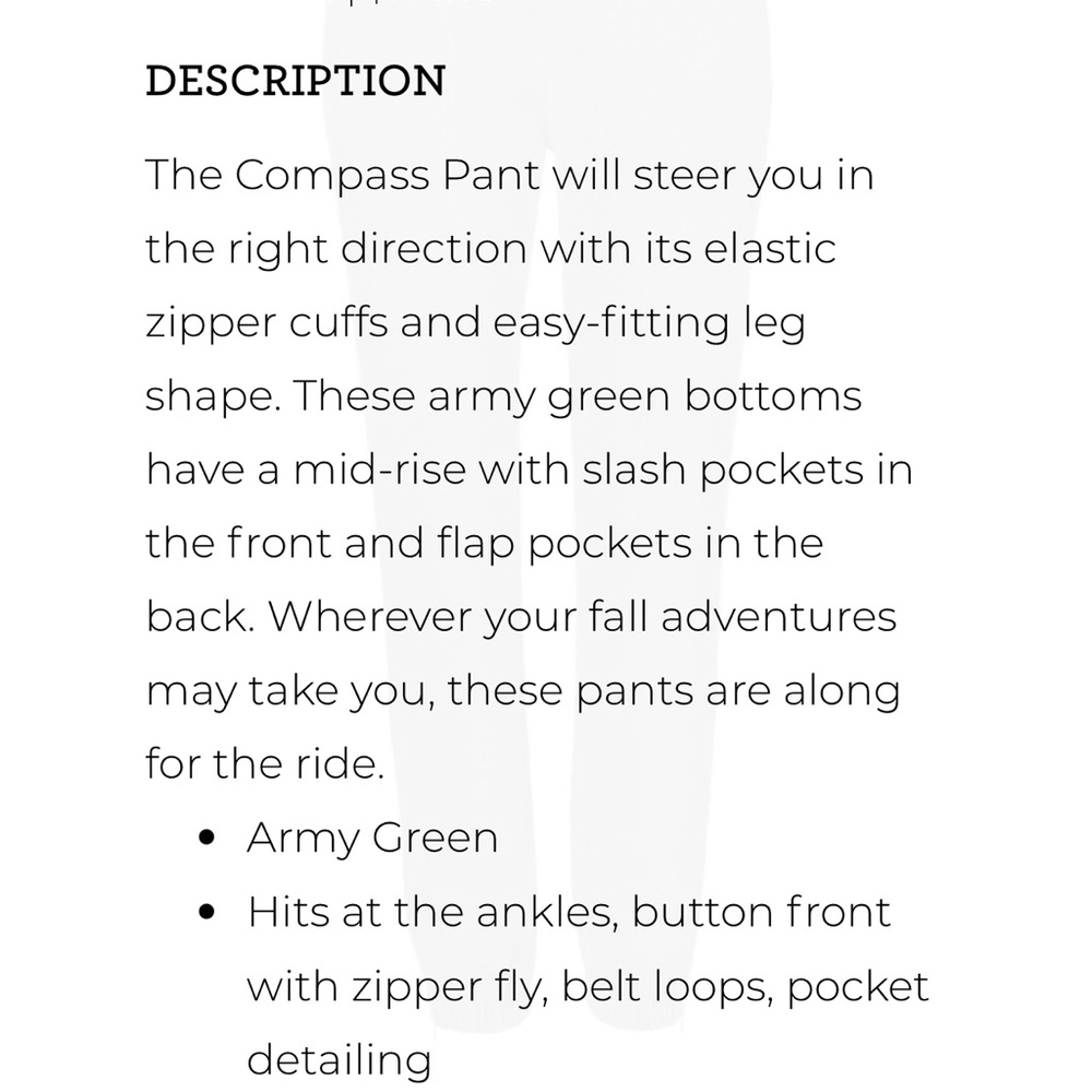 Cabi Compass Pant #4318 - size 2 - Picture 3 of 13